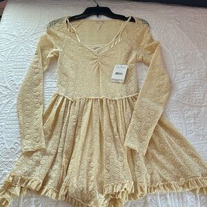 Free People Tea Lace Dress in Cream